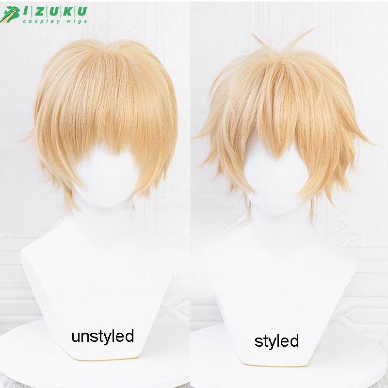 Anime Cosplay Orange Hair - High Quality Anime Denji Cosplay Wig