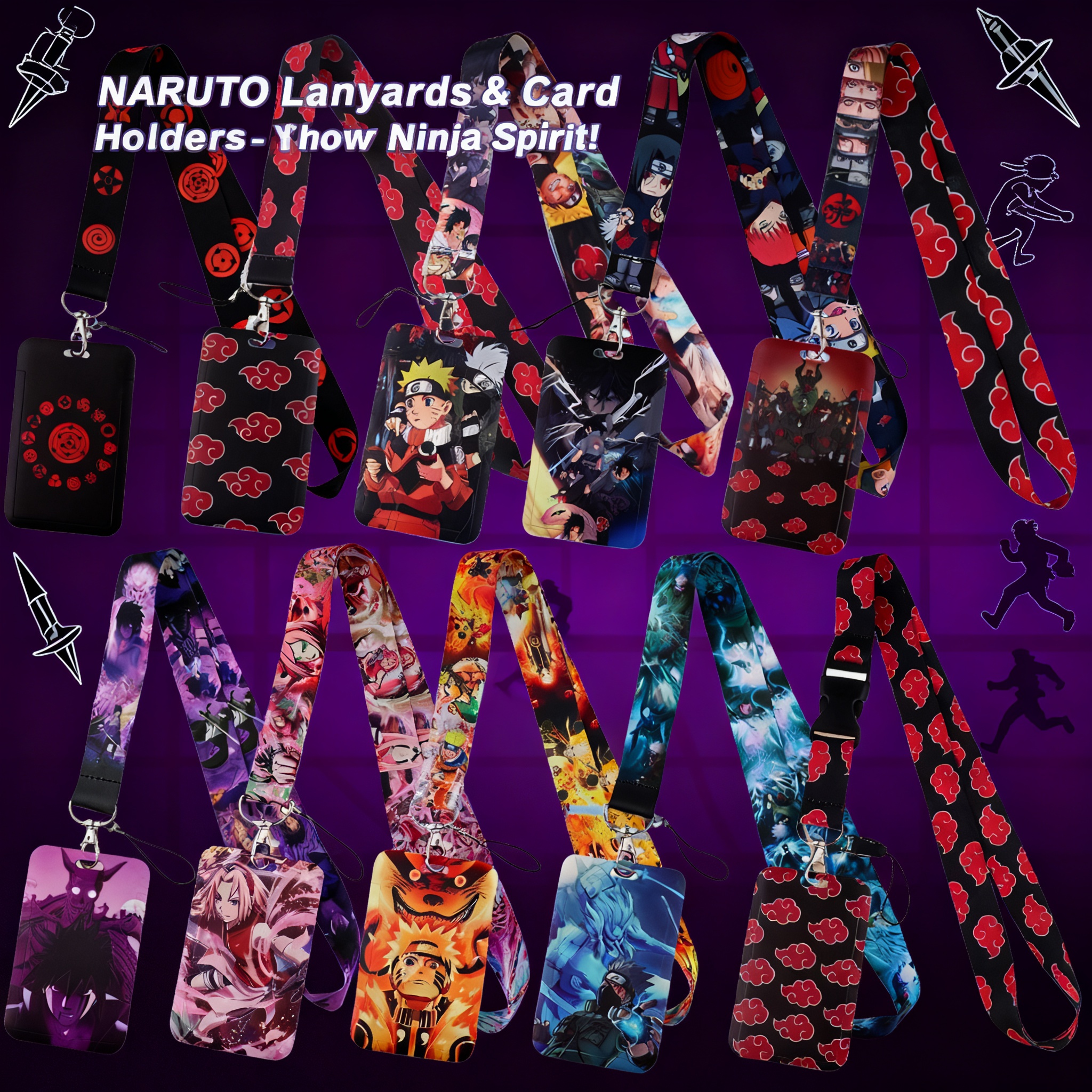 Anime Cosplay Ninja - Japanese Anime Red Clouds Business Credit