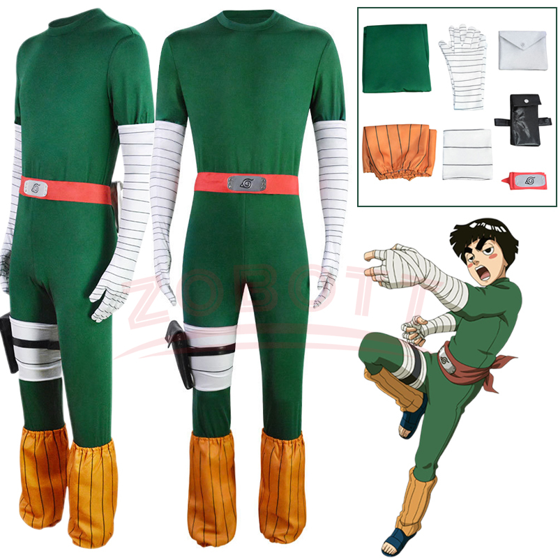 Men Cosplay Rock Lee Costumes  - Anime Cosplay Ninja reseña y precio