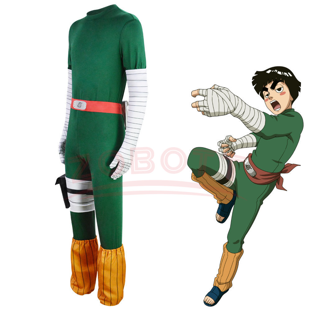 Men Cosplay Rock Lee Costumes  - Anime Cosplay Ninja reseña y precio