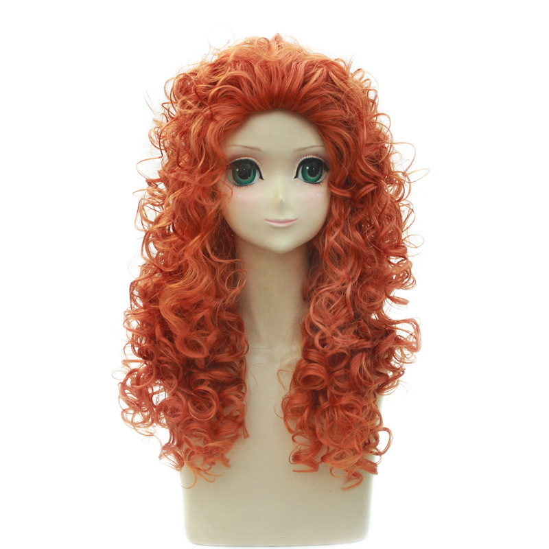 Anime Wigs Brave Legend Brave  - Anime Cosplay Orange Hair reseña y precio