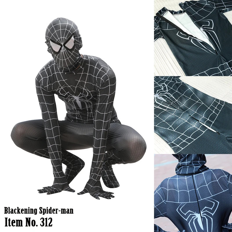 MARVEL Black Spider-man Costum - Anime Cosplay Youtube Shorts reseña y precio