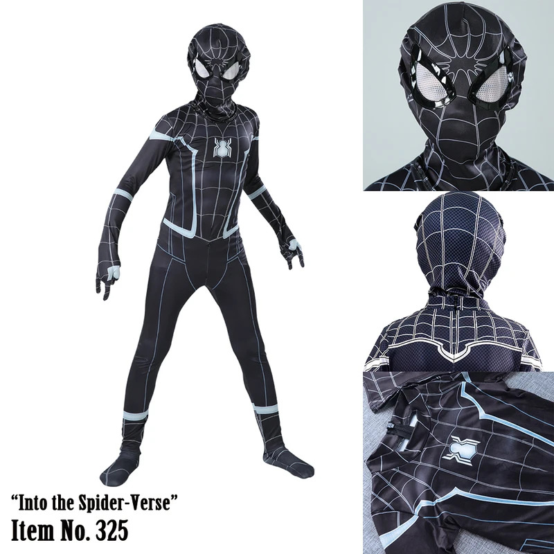 MARVEL Black Spider-man Costum - Anime Cosplay Youtube Shorts reseña y precio
