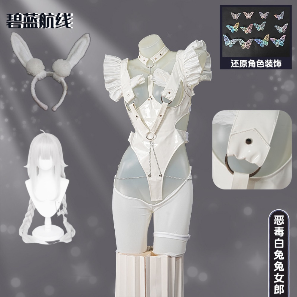 Azur Lane Le Malin Lazy White  - Cosplay Anime Bunny Girl reseña y precio