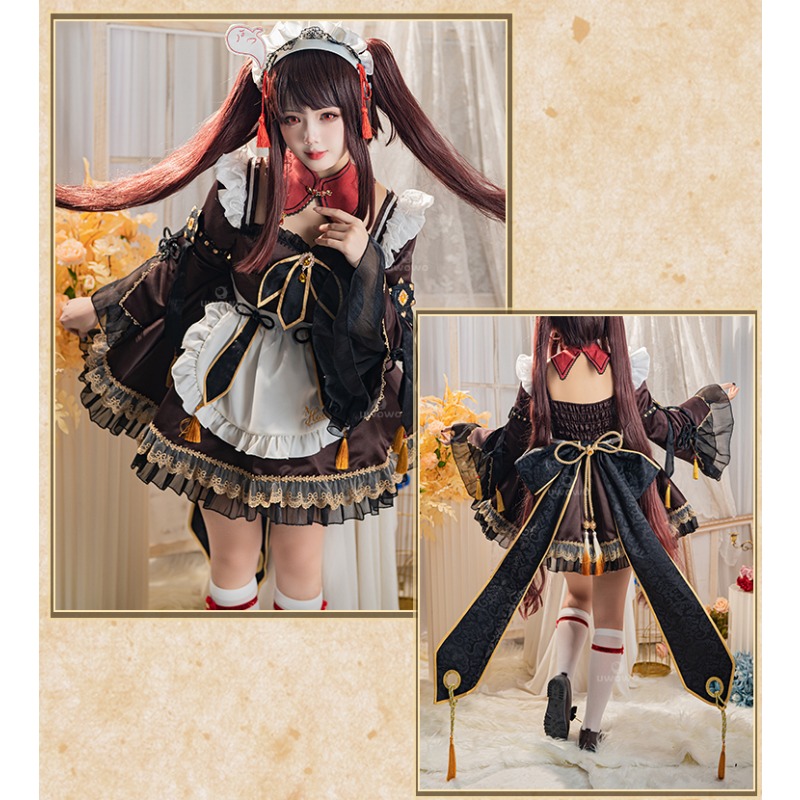 Game Genshin Impact Hu Tao Mai - Anime Cosplay Maid reseña y precio