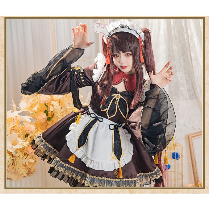 Game Genshin Impact Hu Tao Mai - Anime Cosplay Maid reseña y precio