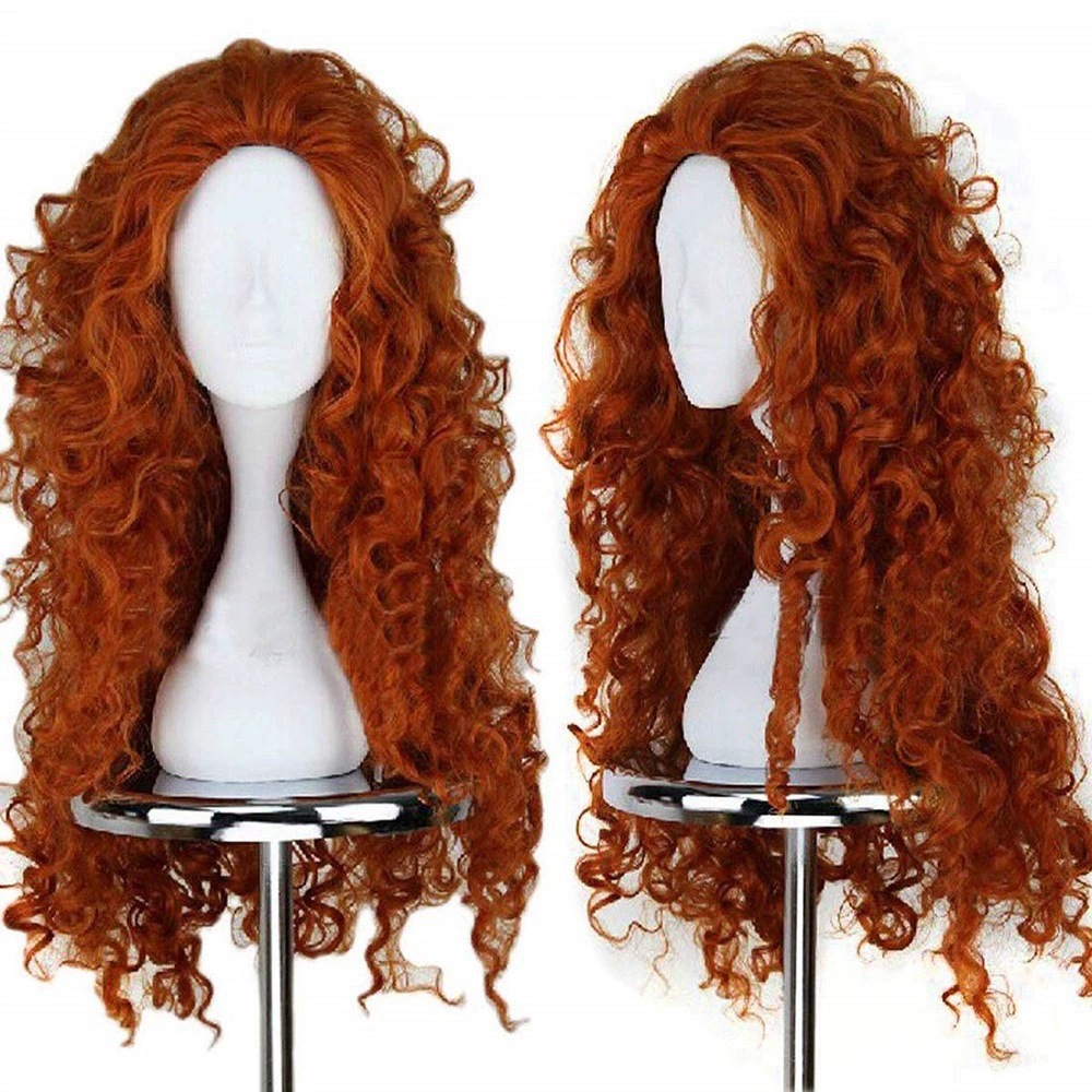 Long Orange Curly Hair Cosplay - Anime Cosplay Orange Hair reseña y precio