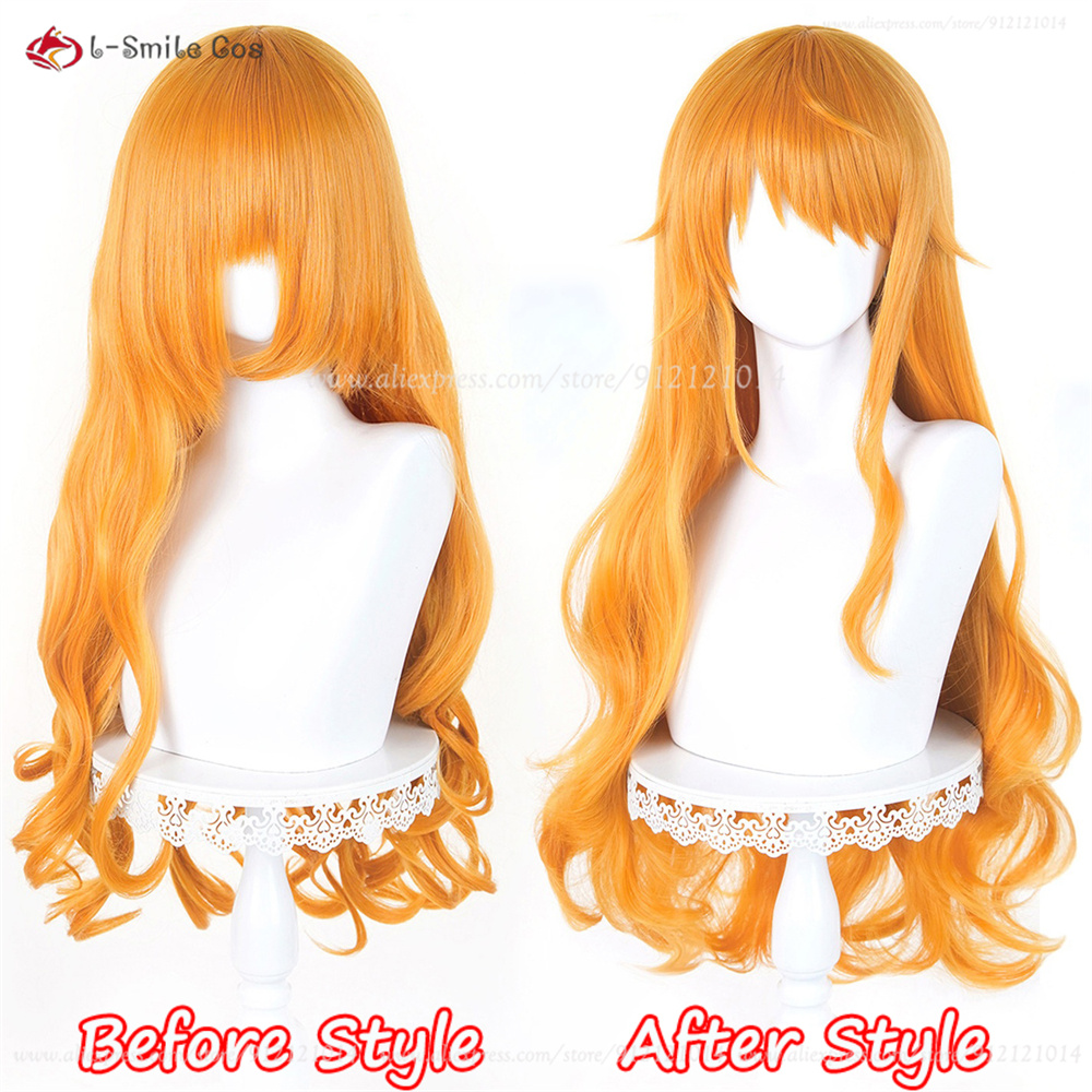 80cm Nami Cosplay Wig Orange C - Anime Cosplay Orange Hair reseña y precio