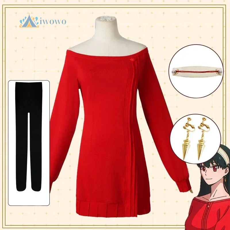 Yor Forger Cosplay Long Red Kn - Anime Cosplay Yor Forger reseña y precio