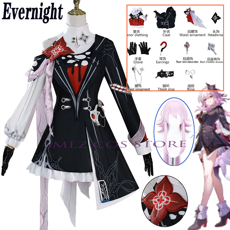 Newly Evernight Cosplay Honkai - Anime Cosplay Dress reseña y precio