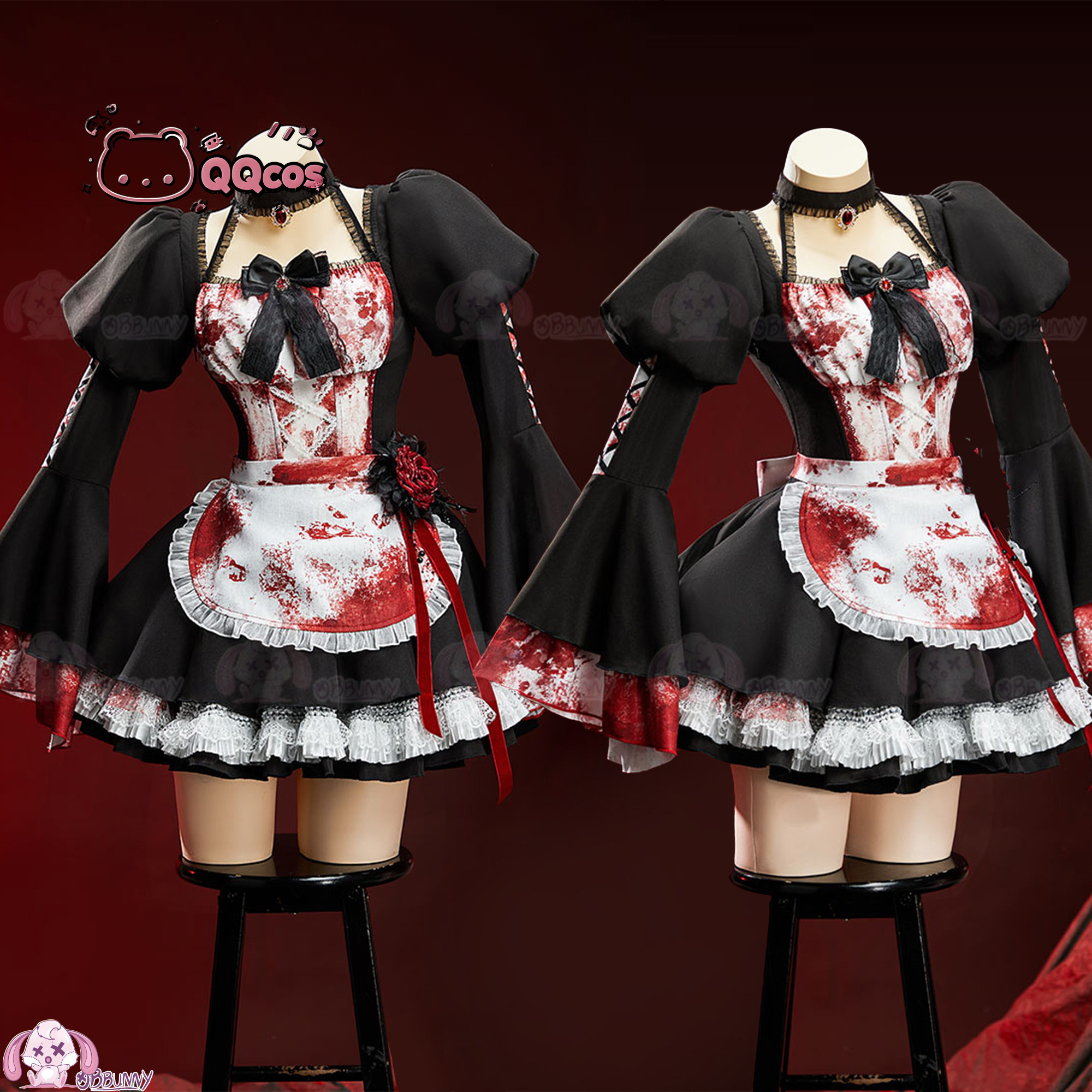 QQcos Game Cosplay Series:Goth - Anime Cosplay Maid reseña y precio