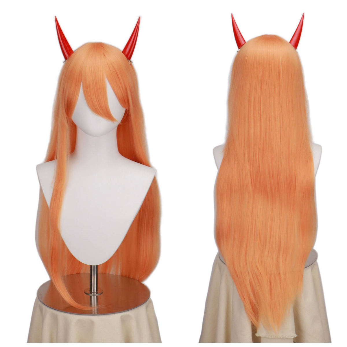 Anime Chainsaw Man Makima Powe - Anime Cosplay Orange Hair reseña y precio