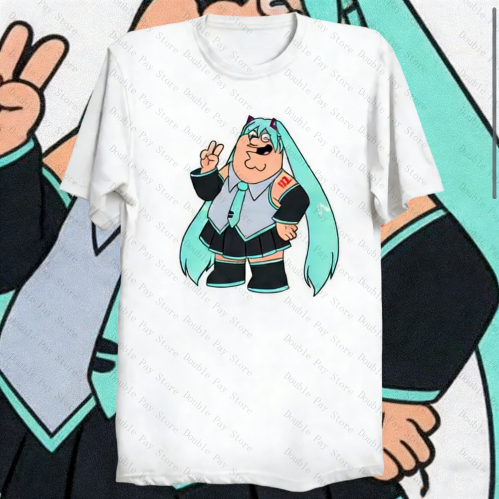 Peter Griffin Miku Meme T-Shir - Anime Cosplay Meme reseña y precio