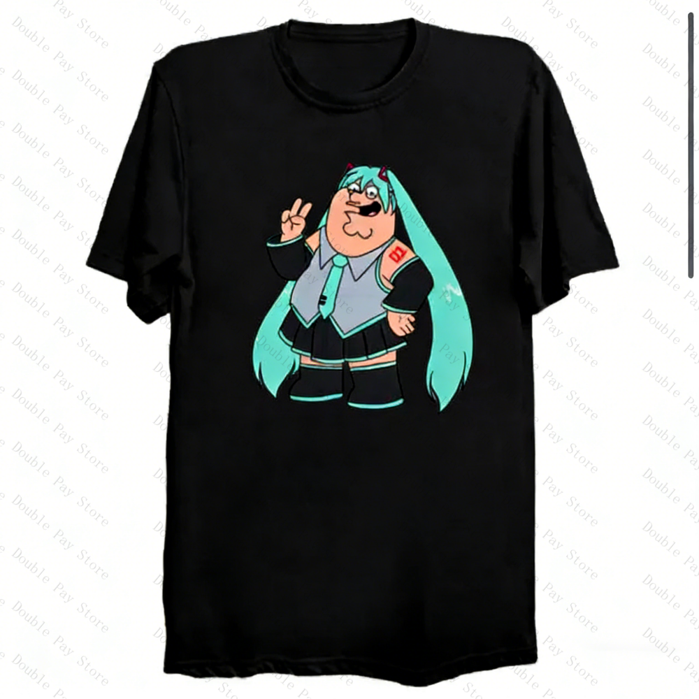 Peter Griffin Miku Meme T-Shir - Anime Cosplay Meme reseña y precio