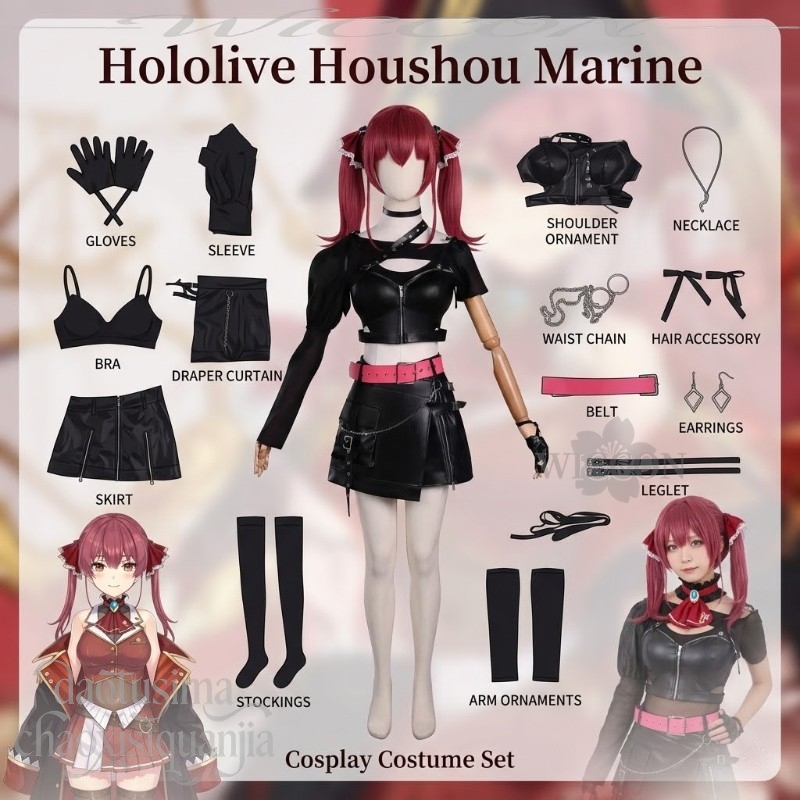Punk Y2K Jirai Kei Idol Unifor - Anime Marin Cosplay reseña y precio